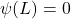 \psi(L) = 0